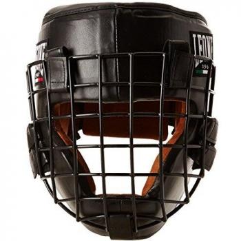 Leone Fighter Kopf-Schutz – M, Schwarz