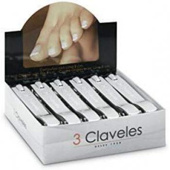 Cortauñas con lima 8 cm, expositor 12 unidades