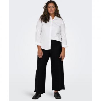 Pantalón liso ancho Only Carmakoma para mujer con glitter