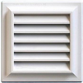 First Plast: Grille à ventilateur PVC 140 mm × 140 mm + moustiquaire