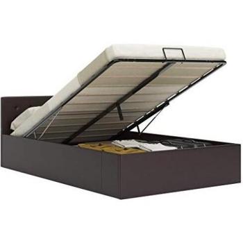 Sonata Gray Faux Leather Hydraulic Storage Bed, 160x200 cm