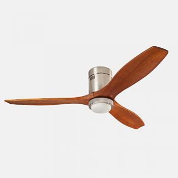 Forlight STEM LED Deckenventilator Satin Nickel Holzblätter 3000-4000-5000K