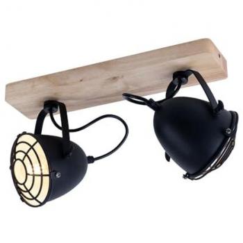 Lampada plafoniera dimmerabile con 2 faretti E14 per soggiorno e sala da pranzo