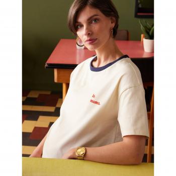 Fruchtiges „Envie de Fraise“ Schwangerschafts‑T-Shirt (bestickt)