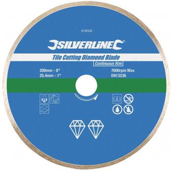 Silverline 918528 Diamond Disc for Tile Cutting 200 x 25.4 mm