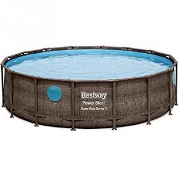 Bestway 56725 Piscina Fuori Terra Power Steel Swim Vista 488 x 122 cm