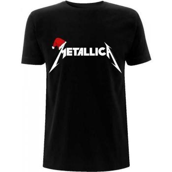 Maglietta di Cotone Metallica Unisex con Stampa Cappello di Babbo Natale