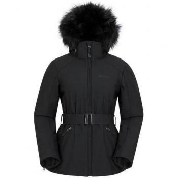 Chaqueta de esquí RECCO negra para mujer