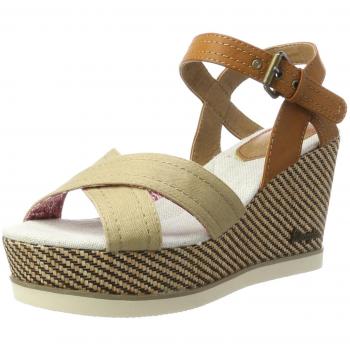 Sandali Wrangler donna modello WL171680 beige TAUPE con zeppa