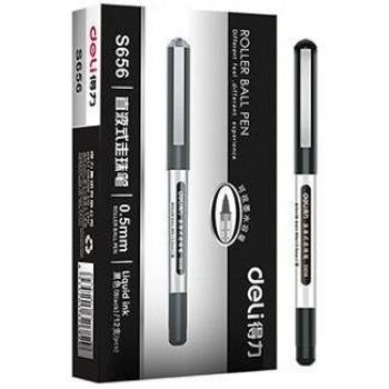 12pcs S656 Black Liquid Gel Pen 0.5mm