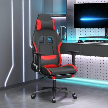 VidaXL Supreme Gaming Seat with Built‑In Footrest – Dark Red Accent