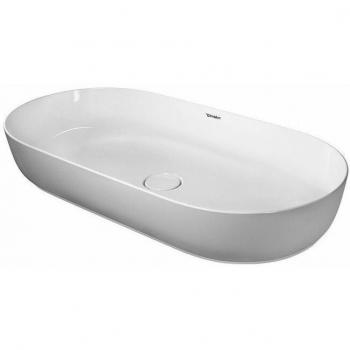Duravit LUV Aufsatzwaschtisch 03798023001 – Seidenmatt Grau/Weiß, ohne Überlauf, geschliffen, mit Wondergliss