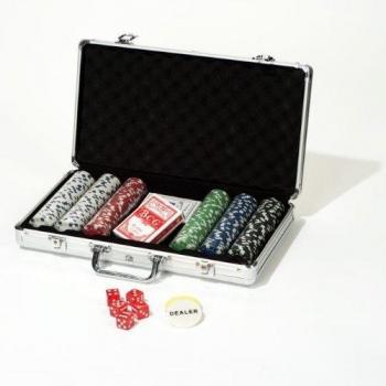 Texas Hold'em 300-Chip Deck & Accessories Bundle