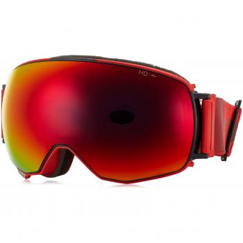 Revent Q HD Skibrille Atomic – Unisex – All Mountain – Mittelgroß – Dual‑Spherical Linsen – Schnellwechsel – Rotrot HD