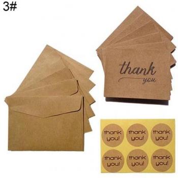 Set de 6 Tarjetas de Felicitación Vintage y Sobres Kraft