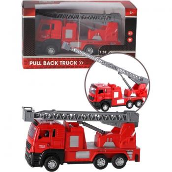 Modèle réduit de camion de pompier Rapid Wheels, tirage arrière, échelle 1:32