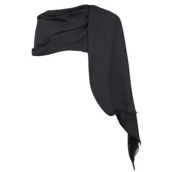 Armani Exchange Sciarpa in viscosa nera con logo jacquard da uomo