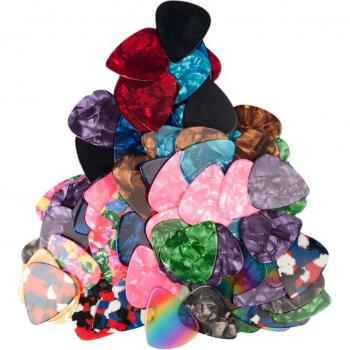 Assorted Acoustic Guitar Picks – 10-Item Pack (Multiple Colors)