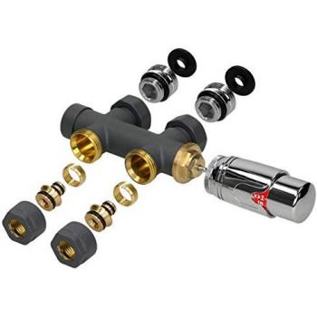 Ecd Germany Radiateur Modern Trv Thermostat Kit 50 mm, Couleur Anthracite – Double Tuyau