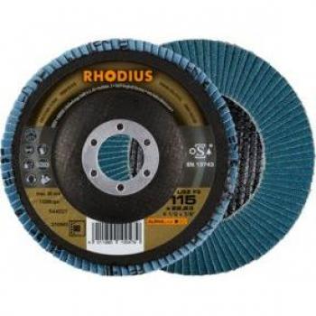 RHODIUS Fächerschleifscheibe 115 x 22,23 mm für Edelstahl