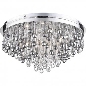 Flush Mounted Teardrop Crystal Effect Ceiling Light