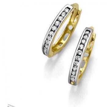 Luigi Merano Bicolor Creolen, Ø 12mm, Zirkonia