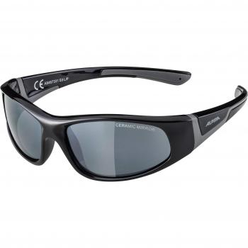 ALPINA Boys' Flexxy Junior Sunglasses, Black-Grey/Black, One Size