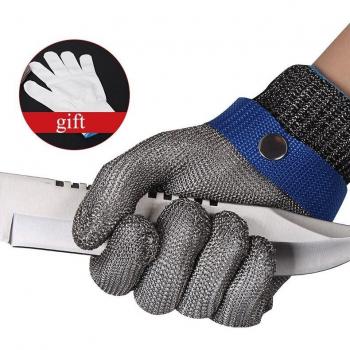 5-Level Protection Stainless Steel Mesh Cut-Proof Butcher Glove