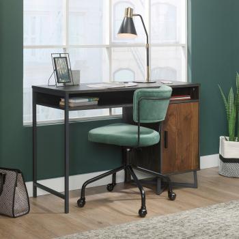 Teknik Office Home Study Desk Brew Oak and Grand Walnut accents
