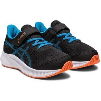 Scarpe Running Bambino Asics Patriot 13 PS Nero Blu Arancio 30