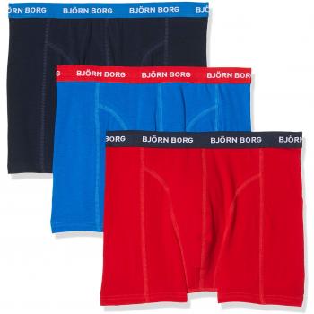Bóxer Björn Borg 3p Shorts Noos Contrast Solids, Azul