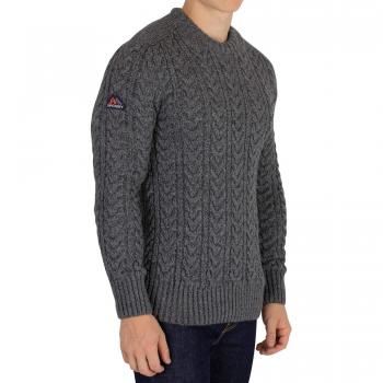 Superdry Herren Sportspullover Jacob Crew, Grau