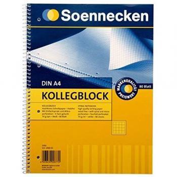 Soennecken 111106602 (2362) Collegeblock, A4, kariert, 80 Blatt, ecf