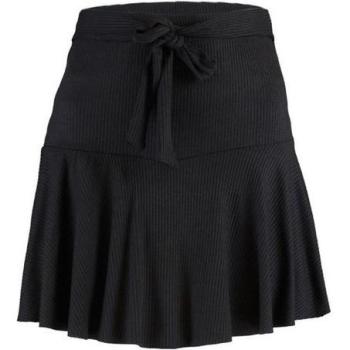 Schwarze Damen-Mini-Strickshorts mit geradem Saum und hoher Taille – Trendyol Kollektion (S)