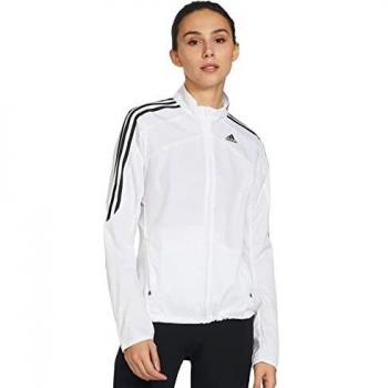 Adidas Marathon Women's XS 3-Stripe White Coat