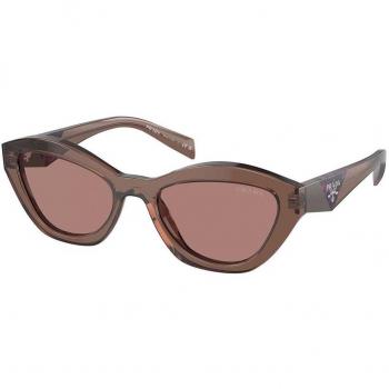 Dames zonnebril Prada PR A02SF in bruine kleur, Aziatische stijl