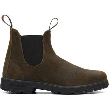 Blundstone Unisex #1615 Dark Olive Suede Chelsea Boot
