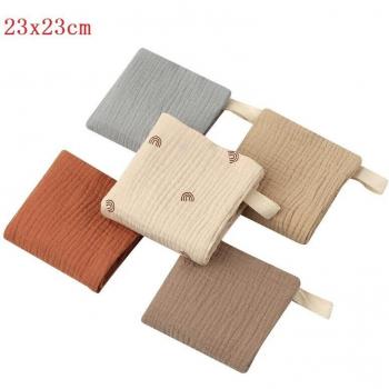 Kit Serviette Bébé Douce – Bavoir tissé 5 unités, essuyage salivaire D09‑20