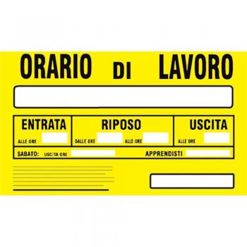 Orario Lavoro Ecotarga 20x30 cm