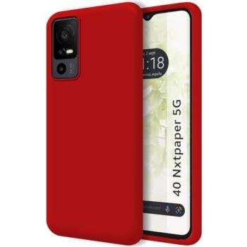 Funda Silicona Ultra Suave Roja para TCL 40 NXTPAPER 5G