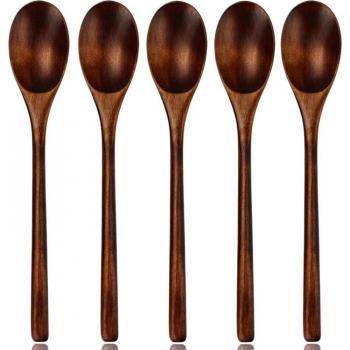 5-Piece Wooden Soup Spoon Set