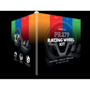 Maxx Tech PR 279 Racing Wheel Kit – Compatibile PS4/Switch/PC – Nero