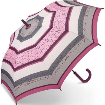 Esprit Women’s Automatischer Stockschirm mit Dots & Streifen – Sparkle Stripe Rotviolett