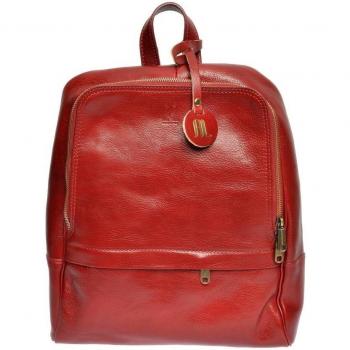 Bolso Tote de Cuero Rojo Anna Luchini