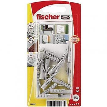 Fischer S-6 Nylon Expansion Anchors 15 Units Blister