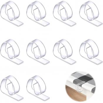 Soportes de mantel de plástico transparente 30 piezas