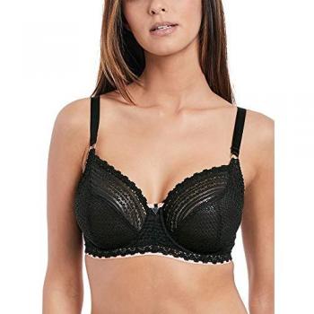 Freya Black 38D Daisy Lace Balcony Wired Bra – Female Model