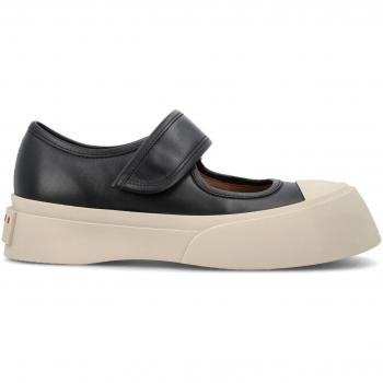 Marni Women's Black Nappa Leather Mary Jane Sneakers Size 9