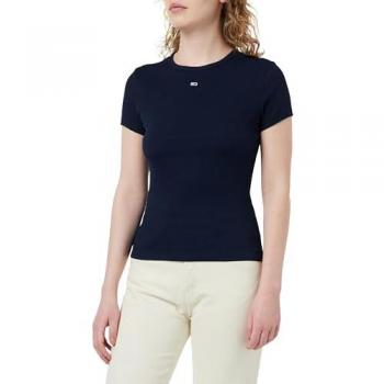 T-shirt Tommy Jeans Manches Courtes Bleu L Femme