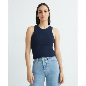 Dockers Rib Knit Sleeveless Shirt Navy Blazer XS